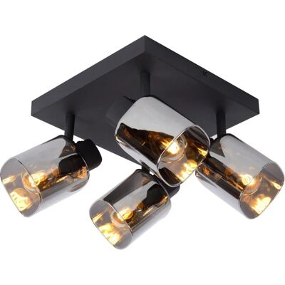 Lucide Alion Ceiling Spotlight - Black - 4 Light - Modern Design Lucide Alion Ceiling Spotlight - Black - 4 Light - Modern Design