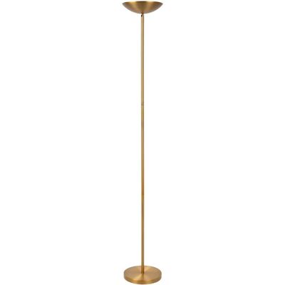 Lucide ZENITH - Vloerlamp - Ø 25,4 cm - LED Dimb. - 1x20W 3000K - Mat Goud / Messing Lucide ZENITH - Vloerlamp - Ø 25,4 cm - LED Dimb. - 1x20W 3000K - Mat Goud / Messing