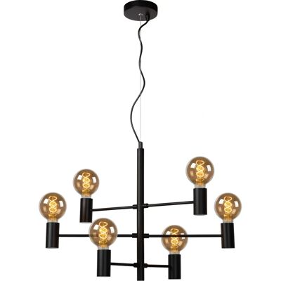 Lucide Leanne Modern Pendant Light - 6xE27 - Black - Pendant Light Lucide Leanne Modern Pendant Light - 6xE27 - Black - Pendant Light
