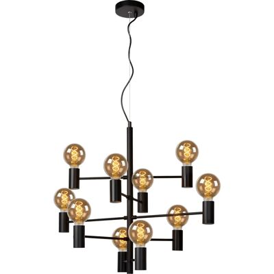 Lucide Leanne 10 Light Pendant - Black - Ø 65cm - Modern Ceiling Light Lucide Leanne 10 Light Pendant - Black - Ø 65cm - Modern Ceiling Light