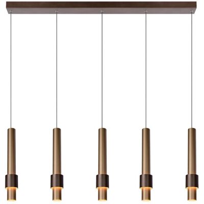 Lucide Margary Hängeleuchte - Dimmbares LED 5x4,2W - Kaffee - Pendelleuchte Lucide Margary Hängeleuchte - Dimmbares LED 5x4,2W - Kaffee - Pendelleuchte