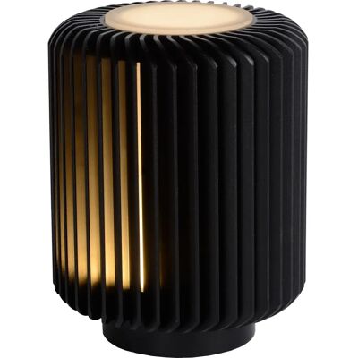 Nowoczesna Lampka Stołowa Turbin od Lucide - Ø10,6cm - Czarna - LED Nowoczesna Lampka Stołowa Turbin od Lucide - Ø10,6cm - Czarna - LED