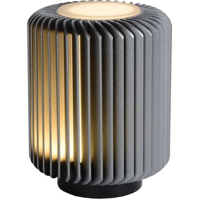 Lampe de Table Moderne Lucide Turbin - Gris - 106cm - LED - Publicité Lampe de Table Moderne Lucide Turbin - Gris - 106cm - LED - Publicité