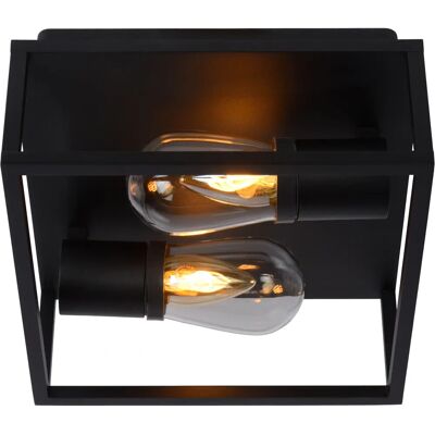 Lucide Carlyn 2-Light Bathroom Ceiling Light - Black - Ceiling Light Lucide Carlyn 2-Light Bathroom Ceiling Light - Black - Ceiling Light