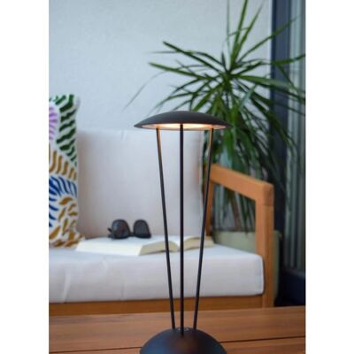 Lucide Renee Černé venkovní dobíjecí stolní lampa - IP54 Lucide Renee Černé venkovní dobíjecí stolní lampa - IP54