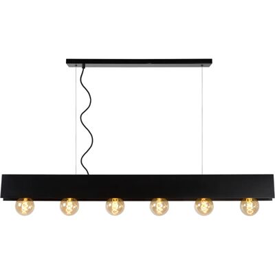 Lucide Surtus 6-Licht Industri Pendelleuchte - Schwarz Lucide Surtus 6-Licht Industri Pendelleuchte - Schwarz