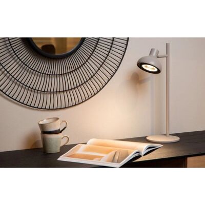 Lucide Sensas Moderne Tischlampe - Elfenbein - Ø 18cm - 1xGU10 Lucide Sensas Moderne Tischlampe - Elfenbein - Ø 18cm - 1xGU10