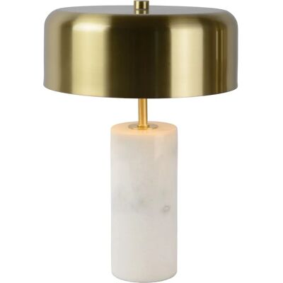 Lucide Mirasol Vintage Tischlampe - 25cm Weiß Messing Marmor - Nicht kategorisiert Lucide Mirasol Vintage Tischlampe - 25cm Weiß Messing Marmor - Nicht kategorisiert