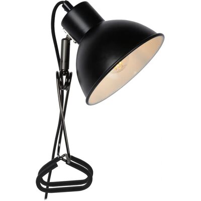 Lampe pince Lucide Moys - Lampe de travail noire réglable Lampe pince Lucide Moys - Lampe de travail noire réglable