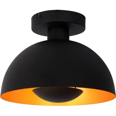 Lucide Siemon 48670 Lampada da Soffitto Semi-Flush Nera e Oro Moderna Lucide Siemon 48670 Lampada da Soffitto Semi-Flush Nera e Oro Moderna
