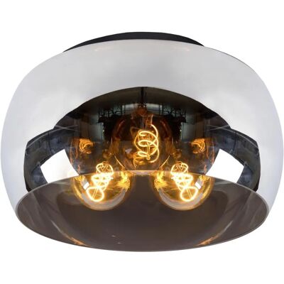 Lucide Olivia Moderne Flachdeckenleuchte - Rauchgrau - 40cm - LED Lucide Olivia Moderne Flachdeckenleuchte - Rauchgrau - 40cm - LED