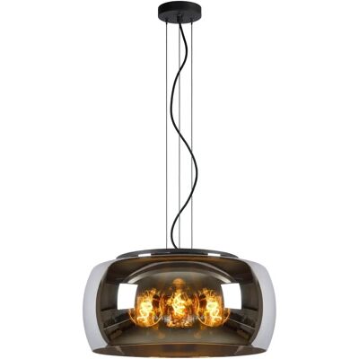 Lucide Olivia Modern Pendant Light - Smoke Grey - 50cm Lucide Olivia Modern Pendant Light - Smoke Grey - 50cm