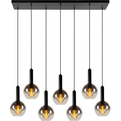 Lucide Marius Modern Bar Pendant Light - 7xE27 - Black - Pendant Light Lucide Marius Modern Bar Pendant Light - 7xE27 - Black - Pendant Light