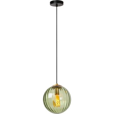 Lucide Monsaraz Retro Pendant Light - 25cm - E27 - Green Lucide Monsaraz Retro Pendant Light - 25cm - E27 - Green