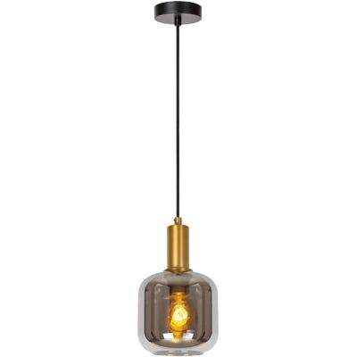 Lucide JOANET - Lampa wisząca - 16 cm - 1xE27 - Szary dymny Lucide JOANET - Lampa wisząca - 16 cm - 1xE27 - Szary dymny