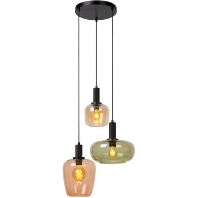 Lucide Ilona 3 Light Glass Cluster Pendant - Pendant Light Lucide Ilona 3 Light Glass Cluster Pendant - Pendant Light