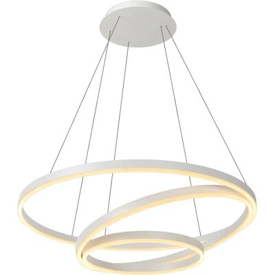 Lampadario sospeso Lucide Triniti - Ø 80cm LED Dimmerabile Bianco Lampadario sospeso Lucide Triniti - Ø 80cm LED Dimmerabile Bianco