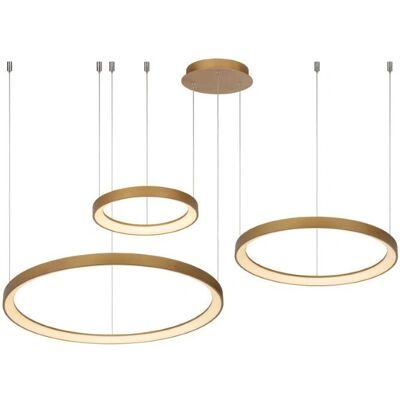 Lucide Vidal 120W LED Pendant - Matt Gold - Adjustable Height - Pendant light Lucide Vidal 120W LED Pendant - Matt Gold - Adjustable Height - Pendant light