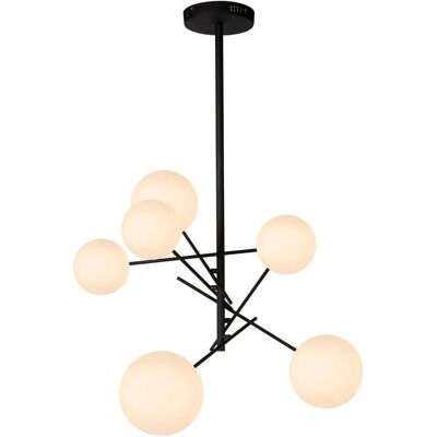 Lucide Alara závěsný lustr - Ø72cm černý LED 6 žárovek Lucide Alara závěsný lustr - Ø72cm černý LED 6 žárovek
