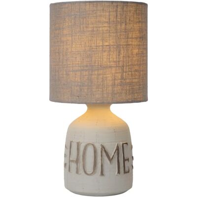 Szara ceramiczna lampa stołowa Lucide Cosby - 40W - Ø 16,5cm Szara ceramiczna lampa stołowa Lucide Cosby - 40W - Ø 16,5cm