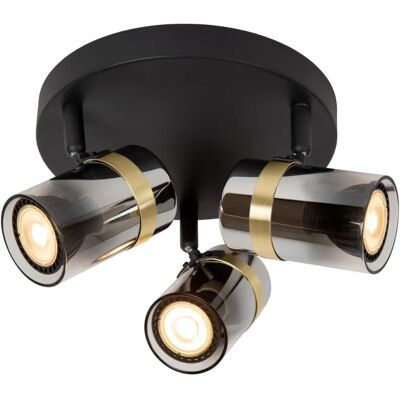 Lucide Upton Plafondspot - Rookgrijs - 3xGU10 Lucide Upton Plafondspot - Rookgrijs - 3xGU10