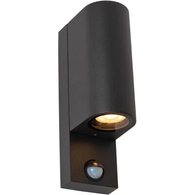 Lucide Zaro IR Wandlamp - Buiten, 2xGU10, IP65 - Zwart Lucide Zaro IR Wandlamp - Buiten, 2xGU10, IP65 - Zwart