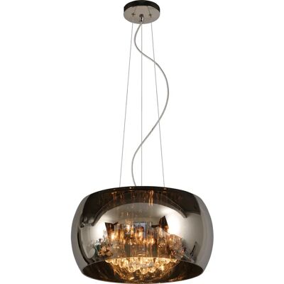 Lucide Pearl Moderní závěsné svítidlo - Chromová šedá - Ø 40cm - 5xG9 - Závěsné svítidlo Lucide Pearl Moderní závěsné svítidlo - Chromová šedá - Ø 40cm - 5xG9 - Závěsné svítidlo