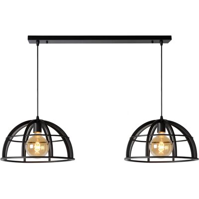 Lámpara Colgante Moderna Dikra de Lucide - 2xE27 - Negro Lámpara Colgante Moderna Dikra de Lucide - 2xE27 - Negro