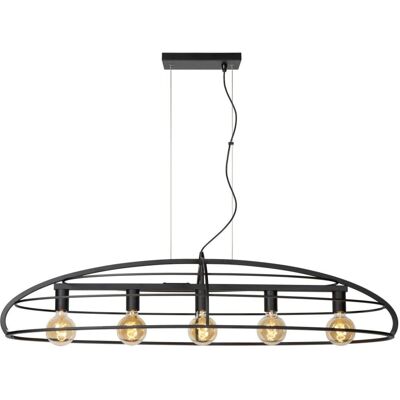 Moderní černá závěsná lampa Lucide Dikra - Barová svítidlo Moderní černá závěsná lampa Lucide Dikra - Barová svítidlo