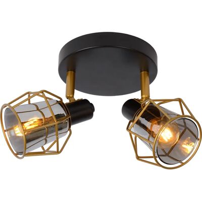 Lucide Nila Twin Ceiling Spotlight - Black - Ceiling Spotlight Lucide Nila Twin Ceiling Spotlight - Black - Ceiling Spotlight