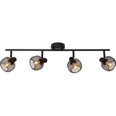 Barra faretti a soffitto retrò Lucide Maren - Nero - Barra di faretti a soffitto Barra faretti a soffitto retrò Lucide Maren - Nero - Barra di faretti a soffitto