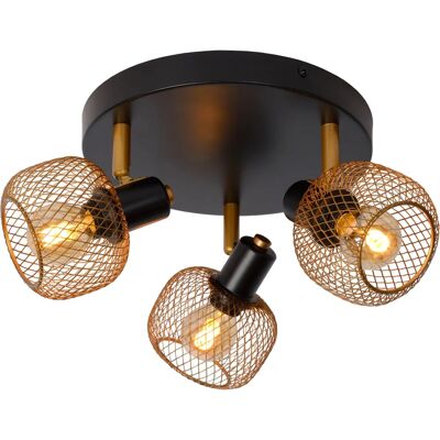 Lucide Maren Retro Deckenleuchte - Ø 37cm - 3xE14 - Matt Gold - Deckenleuchte Lucide Maren Retro Deckenleuchte - Ø 37cm - 3xE14 - Matt Gold - Deckenleuchte