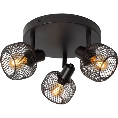 Lucide Maren Retro Plafonnier - 3xE14 - Noir - Éclairage de plafond - Publicité Lucide Maren Retro Plafonnier - 3xE14 - Noir - Éclairage de plafond - Publicité