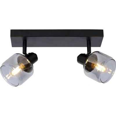 Faretto a Soffitto Doppio Lucide Bjorn - Nero Faretto a Soffitto Doppio Lucide Bjorn - Nero