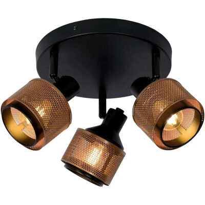 Projecteur plafond Rafa de Lucide - Noir - 3xE14 - Ø 35cm - Classique - Publicité Projecteur plafond Rafa de Lucide - Noir - 3xE14 - Ø 35cm - Classique - Publicité