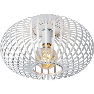 Lucide Manuela Vintage Flush Ceiling Light - Ø39.5cm - White - Ceiling Light Lucide Manuela Vintage Flush Ceiling Light - Ø39.5cm - White - Ceiling Light