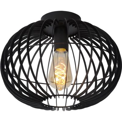 Lucide Reda Schwarze Moderne Deckenleuchte - 32cm - E27 - Deckenleuchte Lucide Reda Schwarze Moderne Deckenleuchte - 32cm - E27 - Deckenleuchte