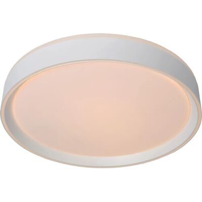Lucide Nuria 40cm Modern Flush Ceiling Light - Dimmable LED - White Lucide Nuria 40cm Modern Flush Ceiling Light - Dimmable LED - White