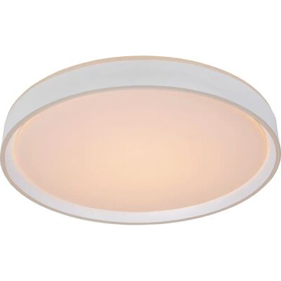 Lucide Nuria 50cm White Ceiling Light - Dimmable LED - 3-Step Dim - Modern Lucide Nuria 50cm White Ceiling Light - Dimmable LED - 3-Step Dim - Modern