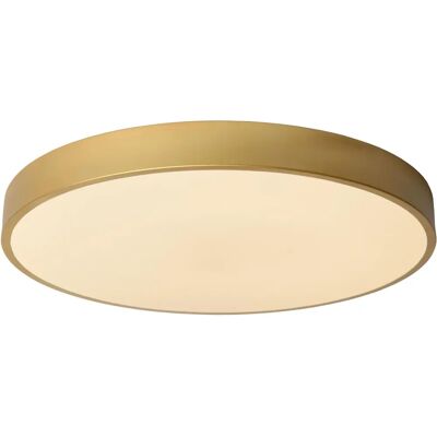 Lucide Unar Modern Flush Ceiling Light - Matt Gold - 36W 2700K Lucide Unar Modern Flush Ceiling Light - Matt Gold - 36W 2700K