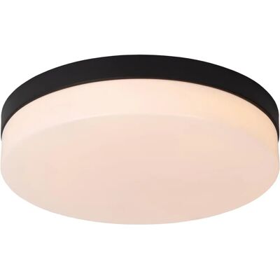 Lucide Biskit Moderne Flach-Deckenleuchte - Bad - Ø 34,5cm - LED - 1x24W 2700K - IP44 - Schwarz Lucide Biskit Moderne Flach-Deckenleuchte - Bad - Ø 34,5cm - LED - 1x24W 2700K - IP44 - Schwarz