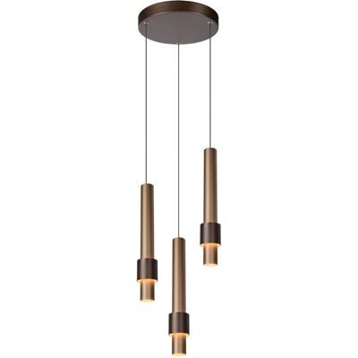 Lucide MARGARY - Závěsné svítidlo - Ø 28 cm - LED stmívatelné - 3x4W 2700K - Káva Lucide MARGARY - Závěsné svítidlo - Ø 28 cm - LED stmívatelné - 3x4W 2700K - Káva