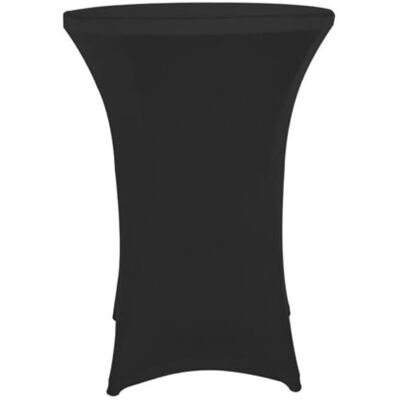 Perel Schwarze runde Tischdecke - 80cm-100cm Perel Schwarze runde Tischdecke - 80cm-100cm