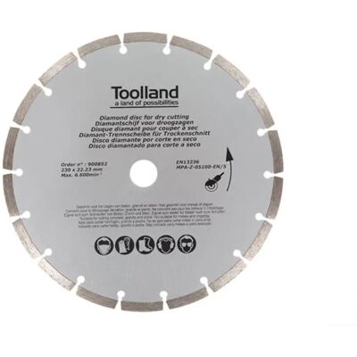 Toolland BD10230 Segmentierte Diamantscheibe - Winkelschleifer-Zubehör Toolland BD10230 Segmentierte Diamantscheibe - Winkelschleifer-Zubehör