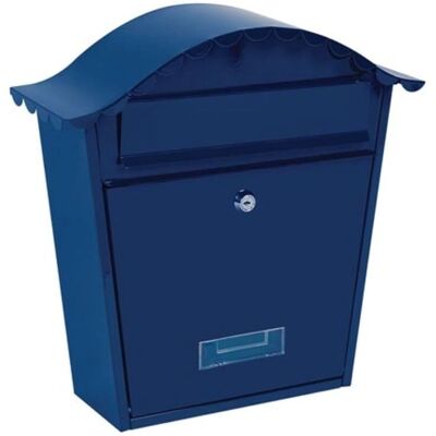 Perel Wandbriefkasten - Paris - Blau - 37x14x38cm - Briefkasten Perel Wandbriefkasten - Paris - Blau - 37x14x38cm - Briefkasten