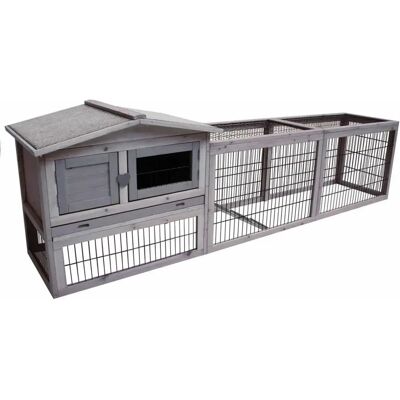 Flamingo - Clapiers Sunshine Cottage Jumbo pour lapins - Grand, Gris - Publicité Flamingo - Clapiers Sunshine Cottage Jumbo pour lapins - Grand, Gris - Publicité