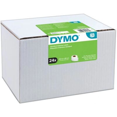 Dymo Fehér Címkék - 28 x 89 mm - 24 Tekercs - S0722360 Dymo Fehér Címkék - 28 x 89 mm - 24 Tekercs - S0722360