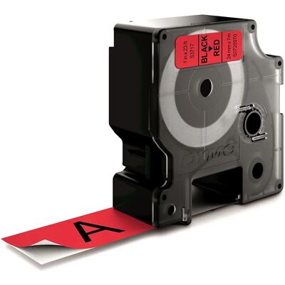 DYMO D1 Standard - Preto sobre Vermelho - Fita de etiquetagem 24mm DYMO D1 Standard - Preto sobre Vermelho - Fita de etiquetagem 24mm