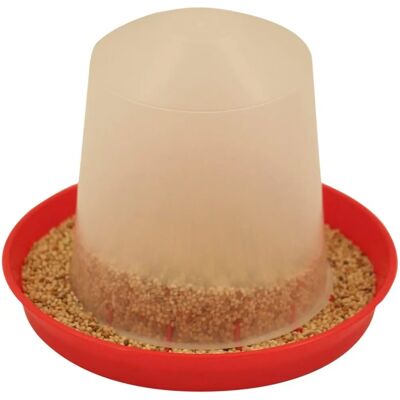 Savic Geflügelfutterspender - 1L Rot/transparent - Für Boden Savic Geflügelfutterspender - 1L Rot/transparent - Für Boden