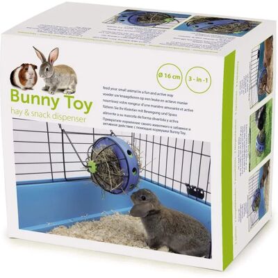 Nobby Bunny Toy - Distributeur de nourriture, Bleu, 16cm Nobby Bunny Toy - Distributeur de nourriture, Bleu, 16cm